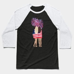 Patriotic Girls Baseball T-Shirt